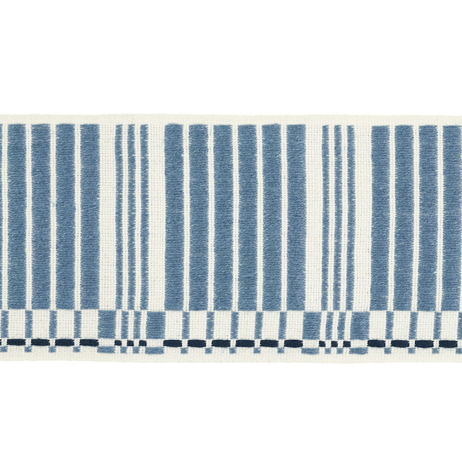 Schumacher Trim Carmo Tape Wide Indigo 79210 STEPHANIE SEAL BROWN TAPES See Sample UNITED KINGDOM - </p><p>Repeat: Horizontal: - and Vertical: - 3 1/4" (8CM) - My Fabric Connection -