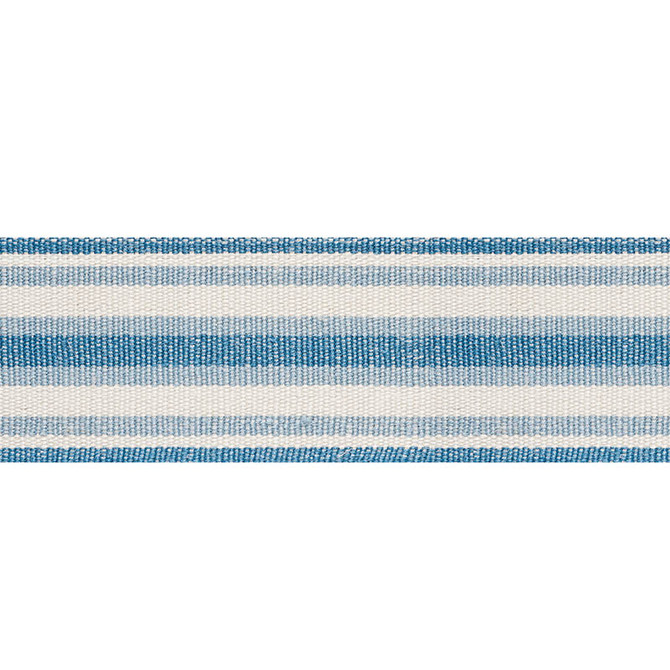 Schumacher Trim Levant Tape Blue 76581 WORLD VIEW LINEN 100% BELGIUM </p><p>Repeat: Horizontal: 1 3/4" (4CM) and Vertical: 2 - My Fabric Connection -