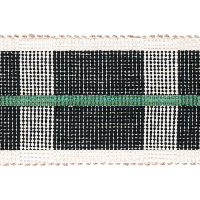 Schumacher Trim Calcada Tape Wide Emerald 78973 STEPHANIE SEAL BROWN TAPES See Sample UNITED KINGDOM - </p><p>Repeat: Horizontal: - and Vertical: - 4" (10CM) - My Fabric Connection -