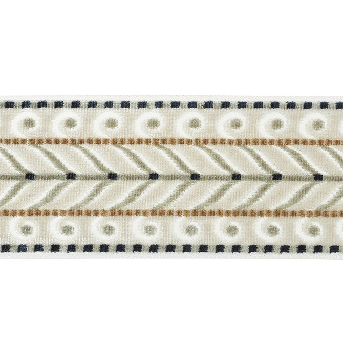 Schumacher Trim Marion Velvet Tape Ivory 77620 STATEMENT TRIMS VISCOSE 55% COTTON 45% INDIA </p><p>Repeat: Horizontal: and Vertical: 3.5 - My Fabric Connection -