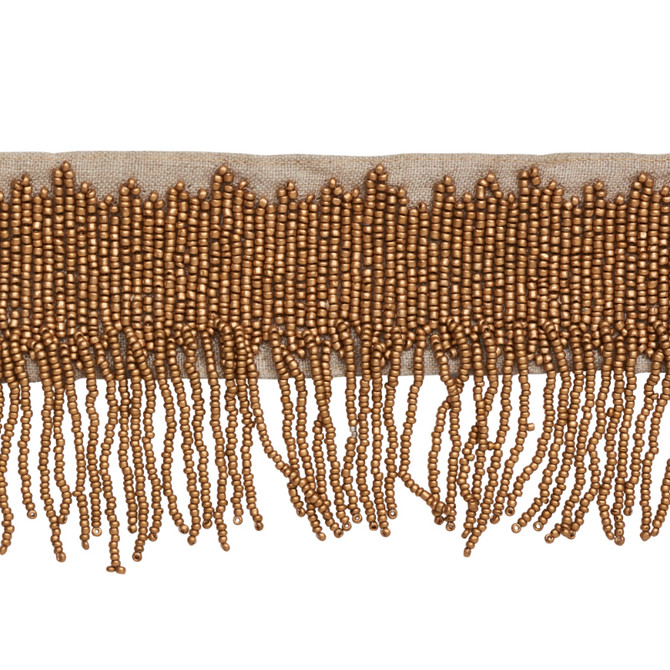 Schumacher Trim Starling Beaded Fringe Gold 77372 STATEMENT TRIMS See Sample INDIA - </p><p>Repeat: Horizontal: - and Vertical: - 3 1/4" (8CM) - My Fabric Connection -