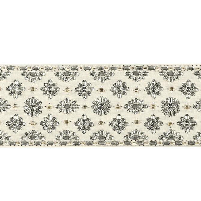 Schumacher Trim Simpson Tape Diamond 68970 STATEMENT TRIMS See Sample INDIA - </p><p>Repeat: Horizontal: 4" (10CM) and Vertical: - 4 5/8" WIDE (12CM) - My Fabric Connection -