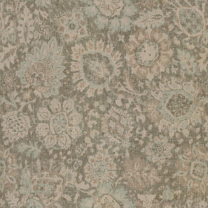 PKL Studio Fabric Heriz Medallions Latte 409323 - Base:80%Polyester 20%Rayon Back:100%Latex CHINA 51000 Horizontal: 27 and Vertical: 27 54 - My Fabric Connection -