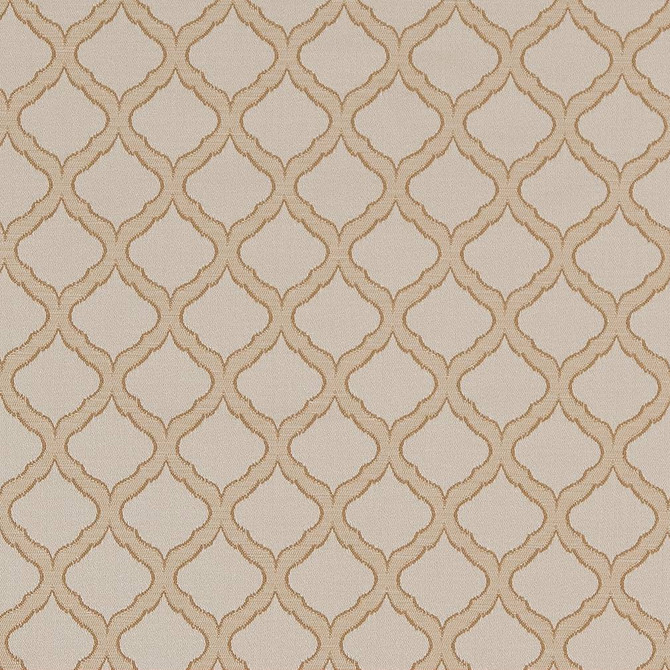 Charlotte Fabric D1535 Parchment Ogee Elegant Damasks 100% Woven Polyester Turkey Exceeds 50,000 Wyzenbeek Rubs (Heavy Duty) Horizontal 2" x Vertical 2" 54 Inches - My Fabric Connection -
