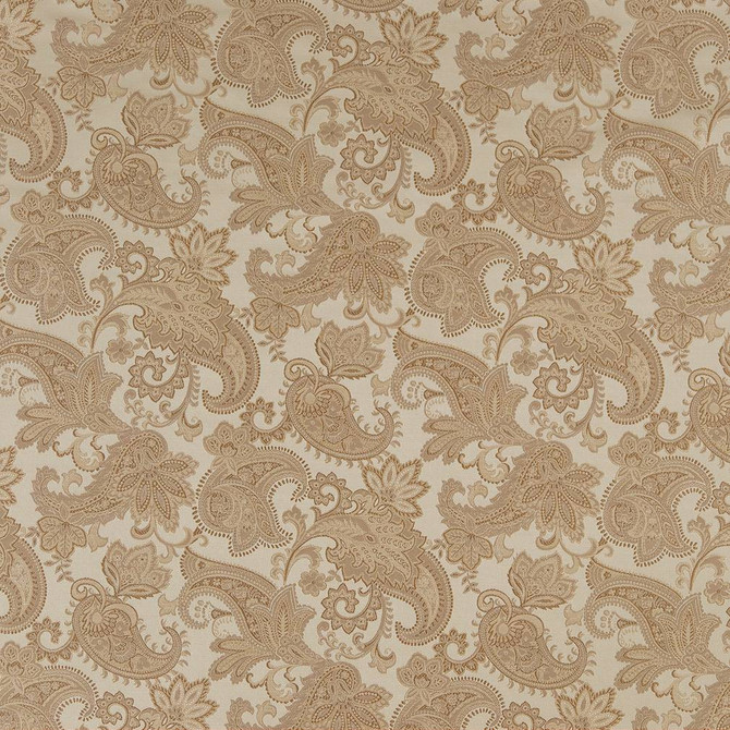 Charlotte Fabric D1559 Parchment Paisley Elegant Damasks 100% Woven Polyester Turkey Exceeds 50,000 Wyzenbeek Rubs (Heavy Duty) Horizontal 14" x Vertical 15" 54 Inches - My Fabric Connection -