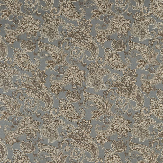 Charlotte Fabric D1560 Wedgewood Paisley Elegant Damasks 100% Woven Polyester Turkey Exceeds 50,000 Wyzenbeek Rubs (Heavy Duty) Horizontal 14" x Vertical 15" 54 Inches - My Fabric Connection -