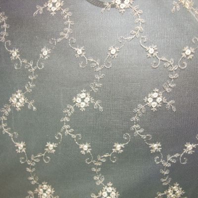 Old World Weavers Fabric Florinette Sheer Froth AU80754164 80% NYLON 20% COTTON FRANCE LIGHT DUTY Horizontal: 4" and Vertical: 10.5" 112 - My Fabric Connection -