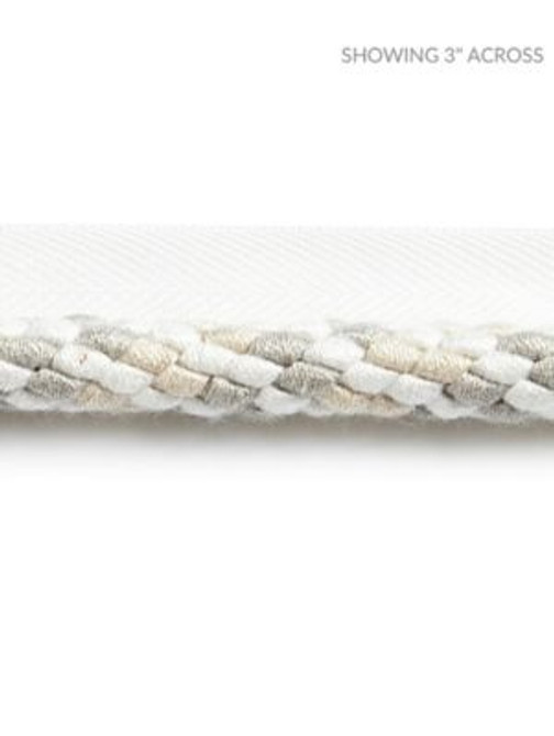 Scalamandre Trim Obi Cord Bone SCC3170001 PACIFICA 51% COTTON 40% FIBRANNE 9% POLYESTER CHINA MEDIUM DUTY Horizontal: 1.5" and Vertical: 0" 0.5 - My Fabric Connection -