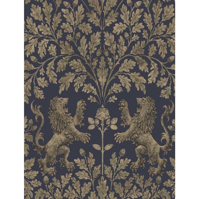 Cole & Son Wallcovering Boscobel Oak M Gilver/Ink COLE & SON PEARWOOD PAPER - 100% United Kingdom Horizontal: 20.5 and Vertical: 27 20.5 - My Fabric Connection -