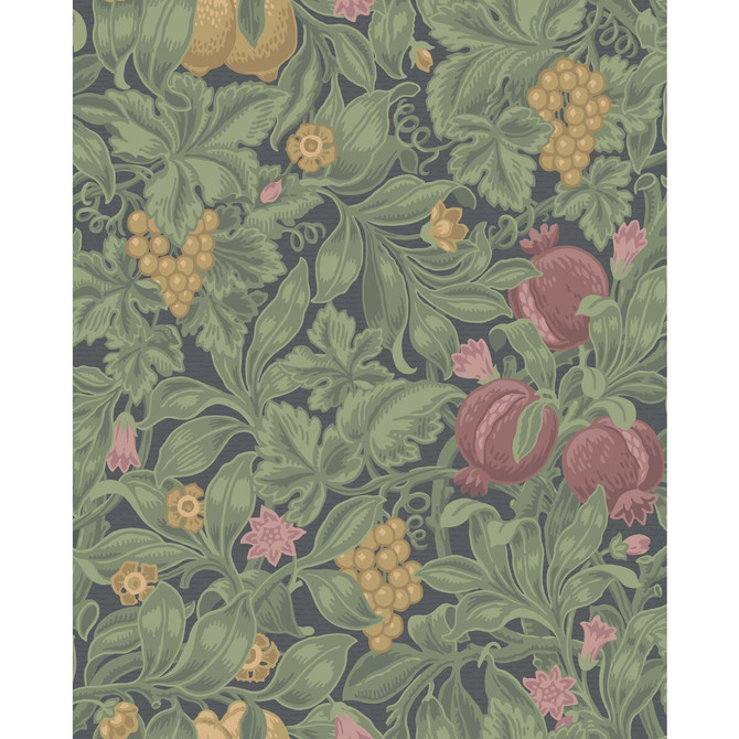 Cole & Son Wallcovering Vines Of Pomona Crim/Oliv COLE & SON PEARWOOD PAPER - 100% United Kingdom Horizontal: 20.5 and Vertical: 25.5 20.5 - My Fabric Connection -