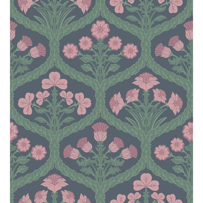 Cole & Son Wallcovering Floral Kingdom Rose/Fores COLE & SON PEARWOOD PAPER - 100% United Kingdom Horizontal: 27 and Vertical: 29.9 27 - My Fabric Connection -
