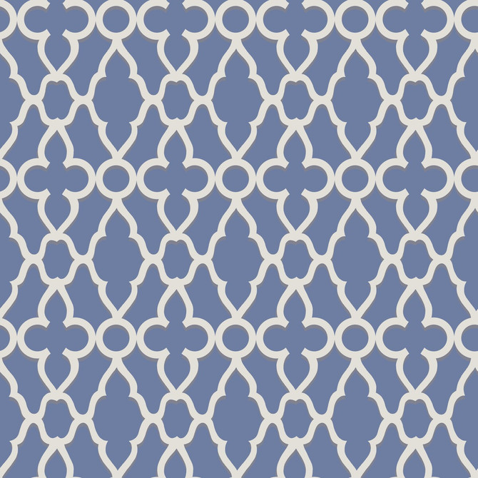 Cole & Son Wallcovering Treillage White/Hyacinth COLE & SON PEARWOOD PAPER - 100% United Kingdom - Horizontal: 20.5 and Vertical: 20.5 20.5 - My Fabric Connection -