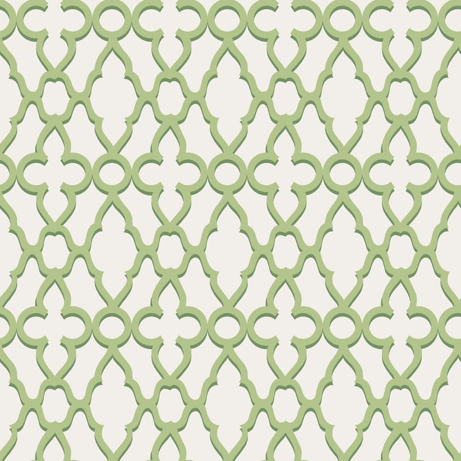 Cole & Son Wallcovering Treillage Leaf Green/Chlk COLE & SON PEARWOOD PAPER - 100% United Kingdom Horizontal: 20.5 and Vertical: 20.5 20.5 - My Fabric Connection -