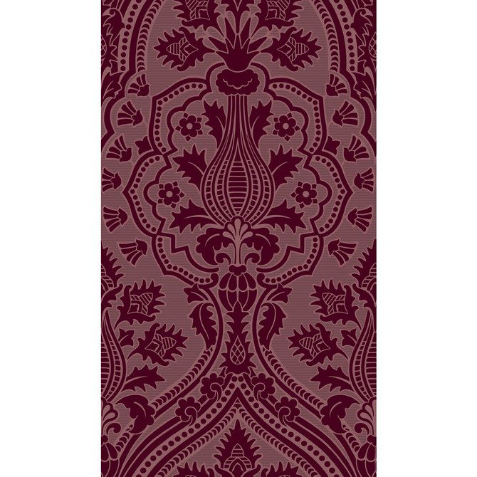 Cole & Son Wallcovering Pugin Palace Flock Claret Wallcovering PAPER - 100% United Kingdom </p><p>Repeat: H: 20.5, V: 35.4 20.5 - My Fabric Connection -