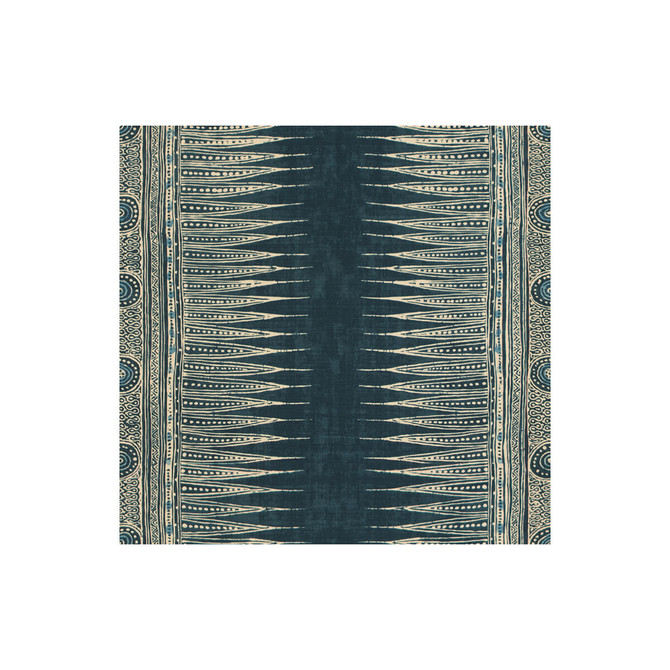 Lee Jofa Fabric Indian Zag Indigo SUZANNE RHEINSTEIN *HOLLYHOCK II LINEN - 60%;COTTON - 20%;MODAL - 20% Thailand MEDIUM Horizontal: 27 and Vertical: 27 54 - My Fabric Connection -