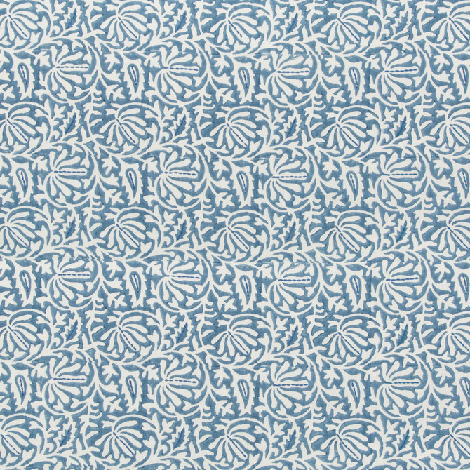 Lee Jofa Fabric Laine Print Bluebell WESTPORT LINEN - 95%;POLYESTER - 5% India Horizontal: 5.91 and Vertical: 5.91 53.15 - My Fabric Connection -