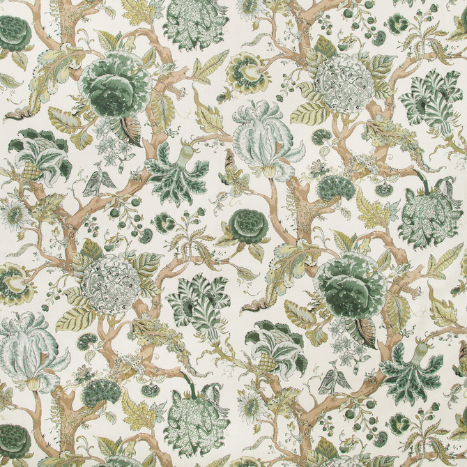 Lee Jofa Fabric Adlington Green Fabric LINEN - 100% Thailand MEDIUM </p><p>Repeat: H: 30, V: 50.94 60 - My Fabric Connection -