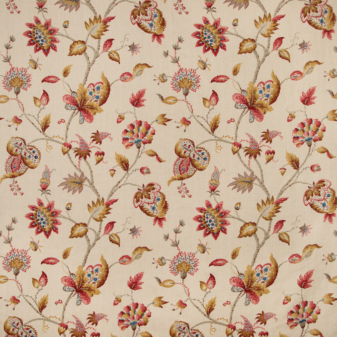 Lee Jofa Fabric Hollin Print Spice Fabric COTTON - 100% Thailand MEDIUM </p><p>Repeat: H: 26.25, V: 28.82 52.5 - My Fabric Connection -
