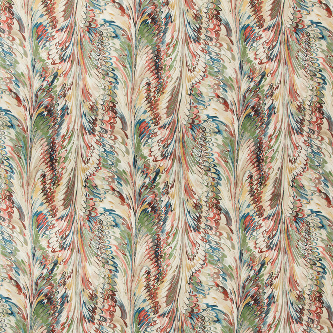 Lee Jofa Fabric Taplow Print Spice/Leaf MANOR HOUSE LINEN - 100% Austria MEDIUM Horizontal: 36.5 and Vertical: 31.5 56.8 - My Fabric Connection -