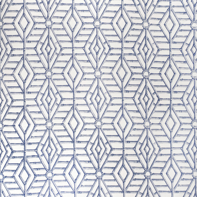 Lee Jofa Fabric Bamboo Cane Blue PAOLO MOSCHINO FABRICS LINEN - 67%;COTTON - 33% United Kingdom HEAVY Horizontal: 9.45 and Vertical: 5.12 53.94 - My Fabric Connection -
