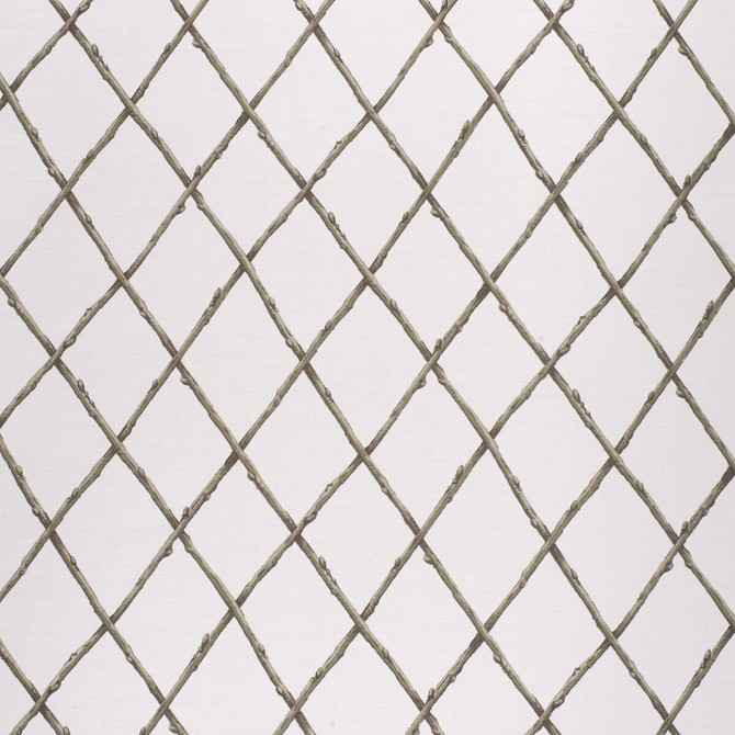 Lee Jofa Fabric Bare Twig Trellis Green PAOLO MOSCHINO FABRICS LINEN - 67%;COTTON - 33% United Kingdom HEAVY Horizontal: 22.05 and Vertical: 15.35 53.94 - My Fabric Connection -