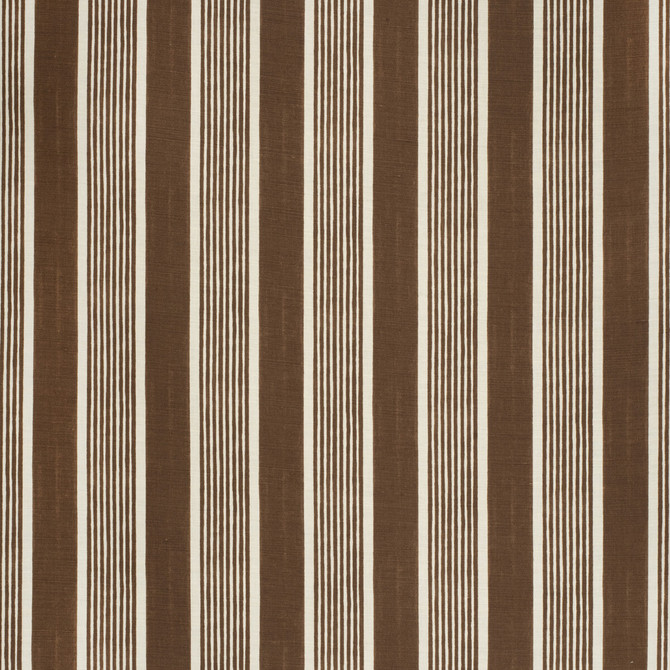Lee Jofa Fabric Elba Stripe Brown PAOLO MOSCHINO FABRICS LINEN - 67%;COTTON - 33% United Kingdom HEAVY Horizontal: 5.51 and Vertical: 51.18 - My Fabric Connection -