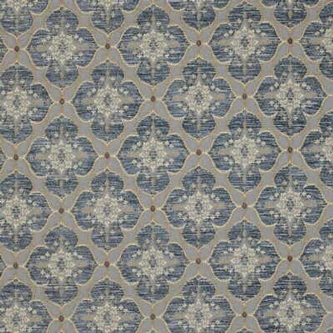 Kravet Couture Fabric Ornament Accent Cerulean - RAYON - 77%;COTTON - 23% United States MEDIUM Horizontal: 3.5 and Vertical: 4 52 - My Fabric Connection -