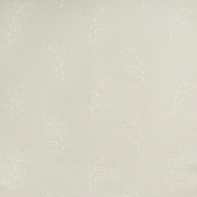 Kravet Basics Fabric Leafstich Ivory Fabric LINEN - 61%;COTTON - 39% India </p><p>Repeat: H: 12.5, V: 12.5 53 - My Fabric Connection -