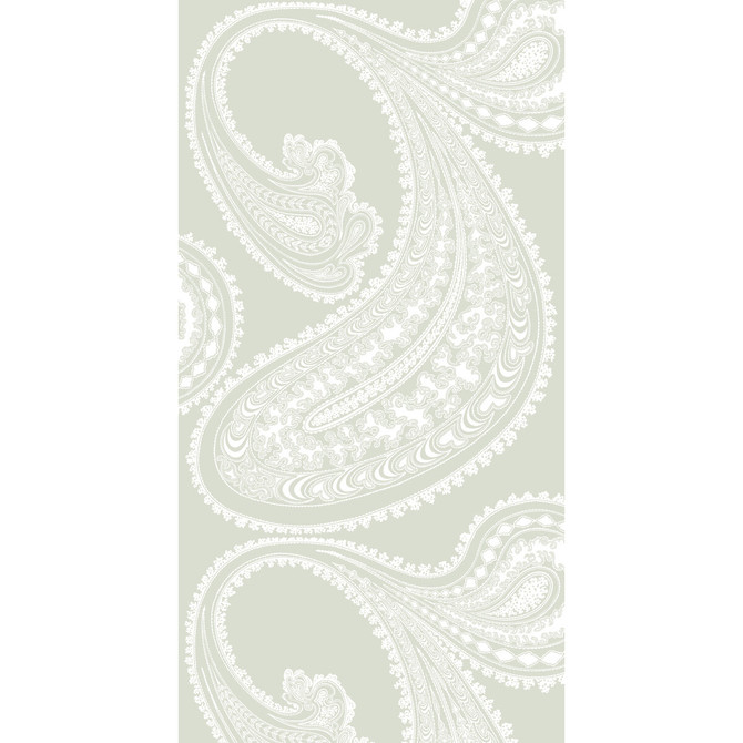 Cole & Son Wallcovering Rajapur White/Olive CONTEMPORARY RESTYLED PAPER - 100% United Kingdom Horizontal: 21 and Vertical: 30 21 - My Fabric Connection -