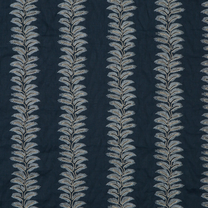 G P & J Baker Fabric Bradbourne Indigo LANGDALE LINEN - 64%;POLYESTER - 30%;VISCOSE - 6% India MEDIUM Horizontal: 5.91 and Vertical: 7.88 49.25 - My Fabric Connection -