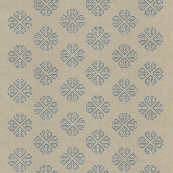 G P & J Baker Fabric Kersloe Soft Blue KESWICK EMBROIDERIES LINEN - 57%;POLYESTER - 38%;RAYON - 5% India Horizontal: 17.73 and Vertical: 11.82 53.19 - My Fabric Connection -