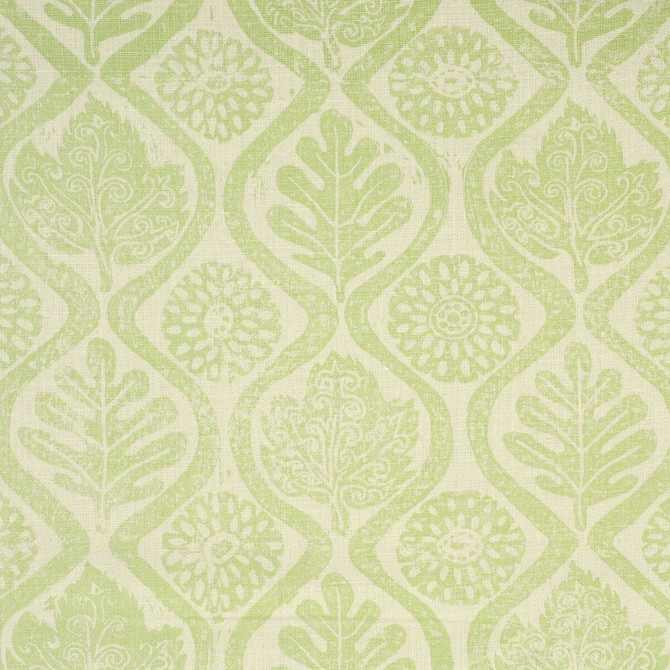 Lee Jofa Fabric Oakleaves Lime BLITHFIELD LINEN - 100% United Kingdom Horizontal: 44 and Vertical: 31.75 51 - My Fabric Connection -