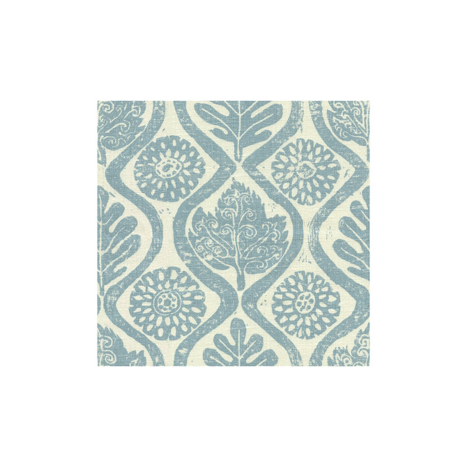 Lee Jofa Fabric Oakleaves Blue Fabric LINEN - 100% United Kingdom </p><p>Repeat: H: 44, V: 31.75 51 - My Fabric Connection -