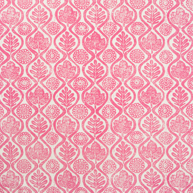 Lee Jofa Fabric Oakleaves Fuschia BLITHFIELD LINEN - 100% United Kingdom HEAVY Horizontal: 44 and Vertical: 31.75 51 - My Fabric Connection -