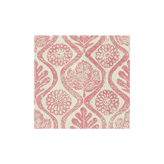 Lee Jofa Fabric Oakleaves Pink BLITHFIELD LINEN - 100% United Kingdom Horizontal: 44 and Vertical: 31.75 51 - My Fabric Connection -