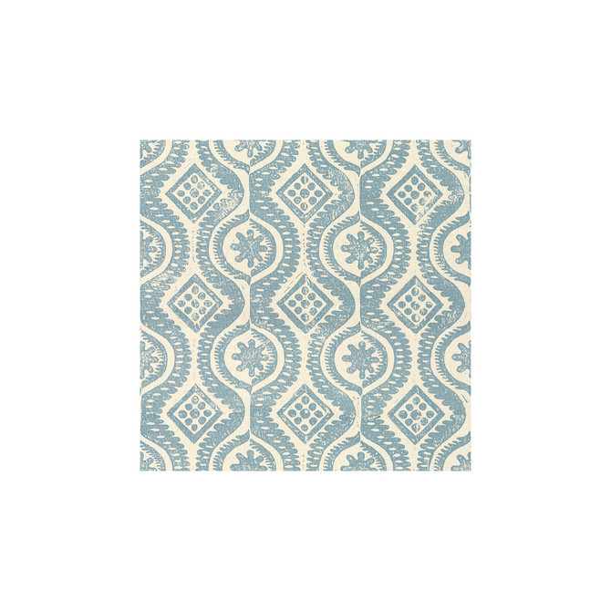 Lee Jofa Fabric Damask Blue BLITHFIELD LINEN - 100% United Kingdom - Horizontal: 23 and Vertical: 22 53.5 - My Fabric Connection -
