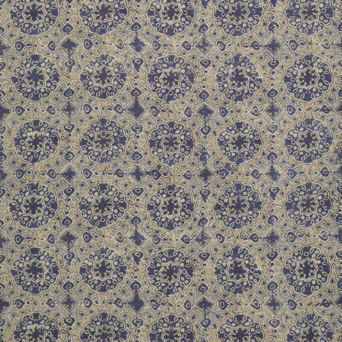 Lee Jofa Fabric Ashcombe Sand/Blue BLITHFIELD LINEN - 100% Thailand Horizontal: 10.5 and Vertical: 31.5 52.5 - My Fabric Connection -