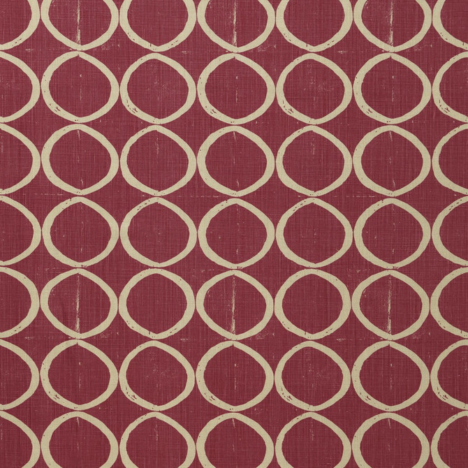 Lee Jofa Fabric Circles Berry Fabric LINEN - 100% United Kingdom HEAVY </p><p>Repeat: H: 13.4, V: 25.2 53.5 - My Fabric Connection -