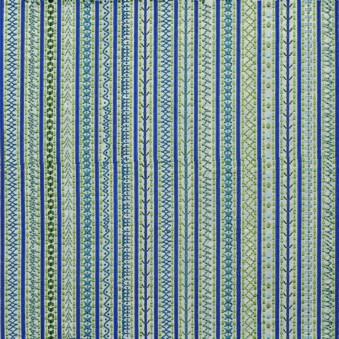 Lee Jofa Fabric Capri Blue/Green Fabric COTTON - 100% India </p><p>Repeat: H: 24.6, V: 1.4 52 - My Fabric Connection -