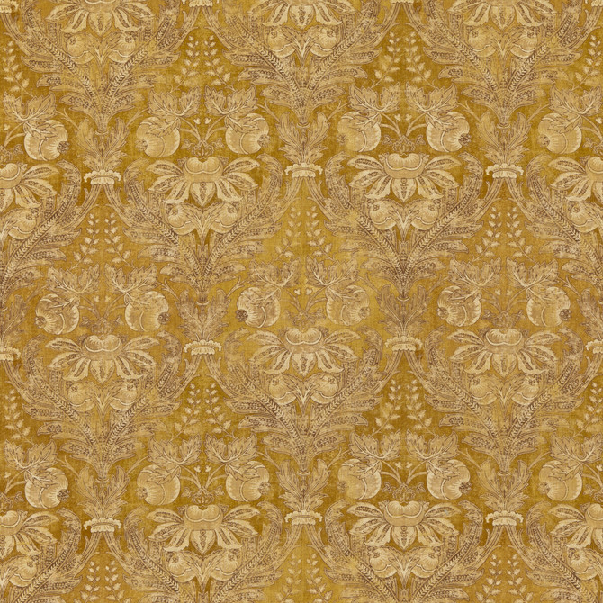 G P & J Baker Fabric Lapura Damask Ochre COROMANDEL VISCOSE - 82%;LINEN - 18% United Kingdom Horizontal: 26.989 and Vertical: 23.246 53.978 - My Fabric Connection -