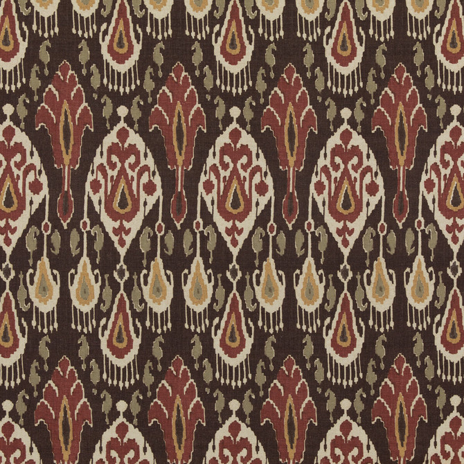 G P & J Baker Fabric Ikat Bokhara Espresso CHIFU VISCOSE - 49%;LINEN - 26%;COTTON - 17%;POLYESTER - 8% Thailand MEDIUM Horizontal: 10.244 and Vertical: 27.186 51.22 - My Fabric Connection -
