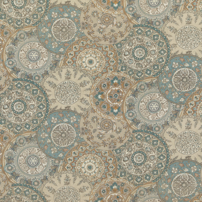 G P & J Baker Fabric Imari Soft Blue Fabric VISCOSE - 67%;LINEN - 33% United Kingdom HEAVY </p><p>Repeat: H: 53.978, V: 24.428 53.978 - My Fabric Connection -