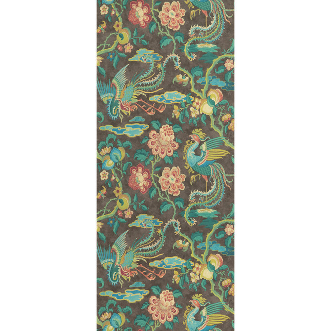 G P & J Baker Wallcovering Chifu Charcoal/Multi SIGNATURE II WALLPAPERS NON WOVEN - 100% United Kingdom Horizontal: 20.488 and Vertical: 24.034 20.488 - My Fabric Connection -