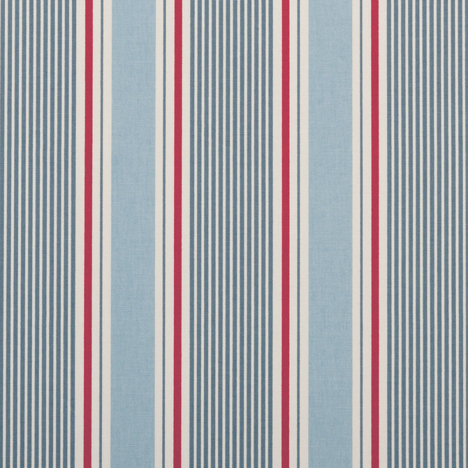 Clarke And Clarke Fabric Sail Stripe Marine CLARKE & CLARKE MARITIME PRINTS COTTON - 100% United Kingdom MEDIUM Horizontal: 6.89 and Vertical: 0 54 - My Fabric Connection -