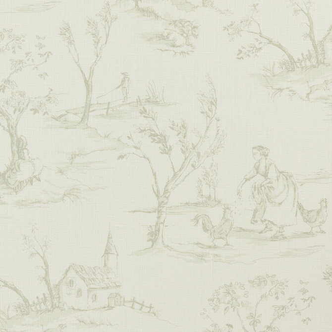 Clarke And Clarke Fabric Helena Sage Fabric LINEN - 100% Turkey MEDIUM </p><p>Repeat: H: 13.62, V: 25.2 55 - My Fabric Connection -