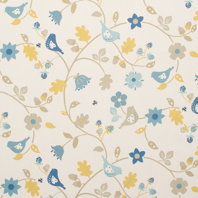 Clarke And Clarke Fabric Bramble Chambray Fabric COTTON - 100% Turkey MEDIUM </p><p>Repeat: H: 26.77, V: 12.6 54 - My Fabric Connection -