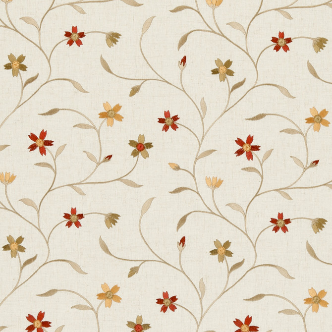 Clarke And Clarke Fabric Mellor Spice CLARKE & CLARKE RIBBLE VALLEY POLYESTER - 61%;LINEN - 19%;VISCOSE - 11%;COTTON - 9% India Horizontal: 10.63 and Vertical: 9.25 53 - My Fabric Connection -