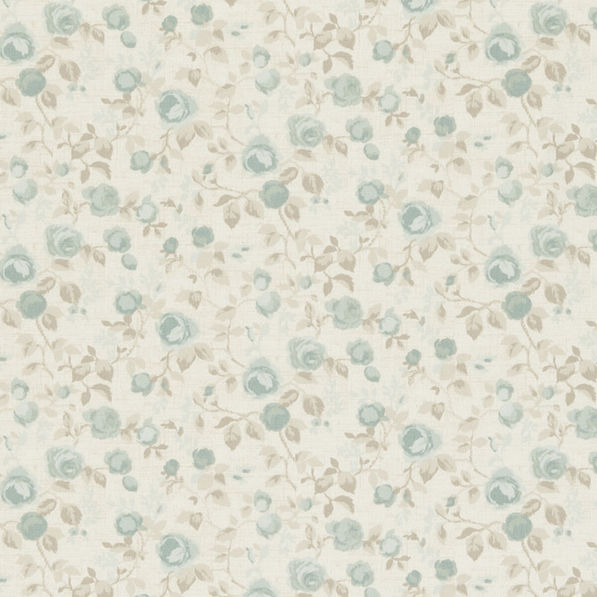 Clarke And Clarke Fabric Maude Mineral CLARKE & CLARKE GENEVIEVE COTTON - 100% United Kingdom MEDIUM Horizontal: and Vertical: 55.125 - My Fabric Connection -