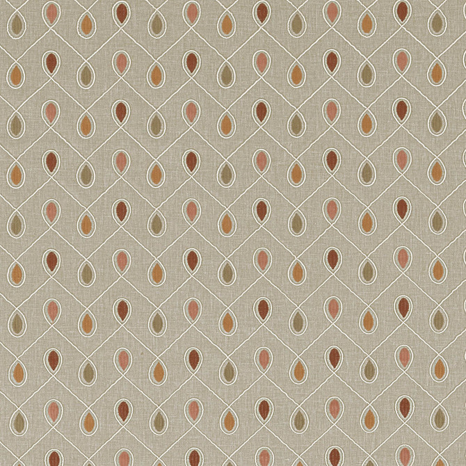 Clarke And Clarke Fabric Healey Spice CLARKE & CLARKE RICHMOND POLYESTER - 52%;COTTON - 48% India Horizontal: 6.3 and Vertical: 4.53 54 - My Fabric Connection -