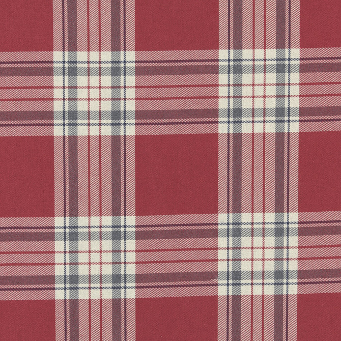 Clarke And Clarke Fabric Glenmore Red Fabric COTTON - 50%;POLYESTER - 50% Turkey HEAVY </p><p>Repeat: H: , V: 54.375 - My Fabric Connection -